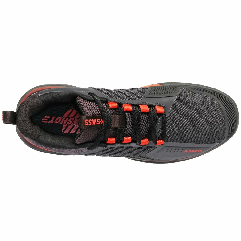 K-Swiss Ultrashot 3 Men's Tennis Shoe (Asphalt/Black/Orange) - Image 4