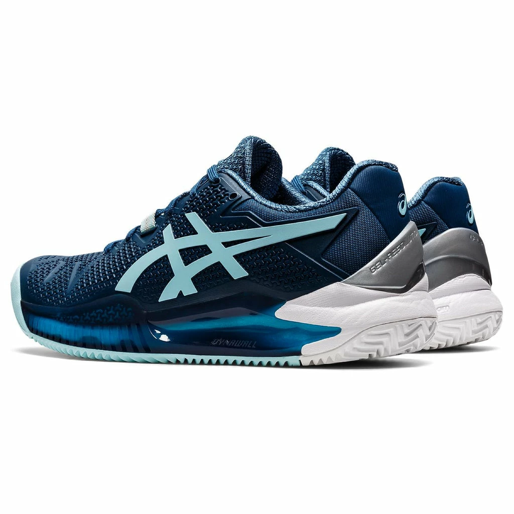 Asics Gel Resolution 8 Women's Clay Court Tennis Shoe (Light Indigo/Blue) - Image 6