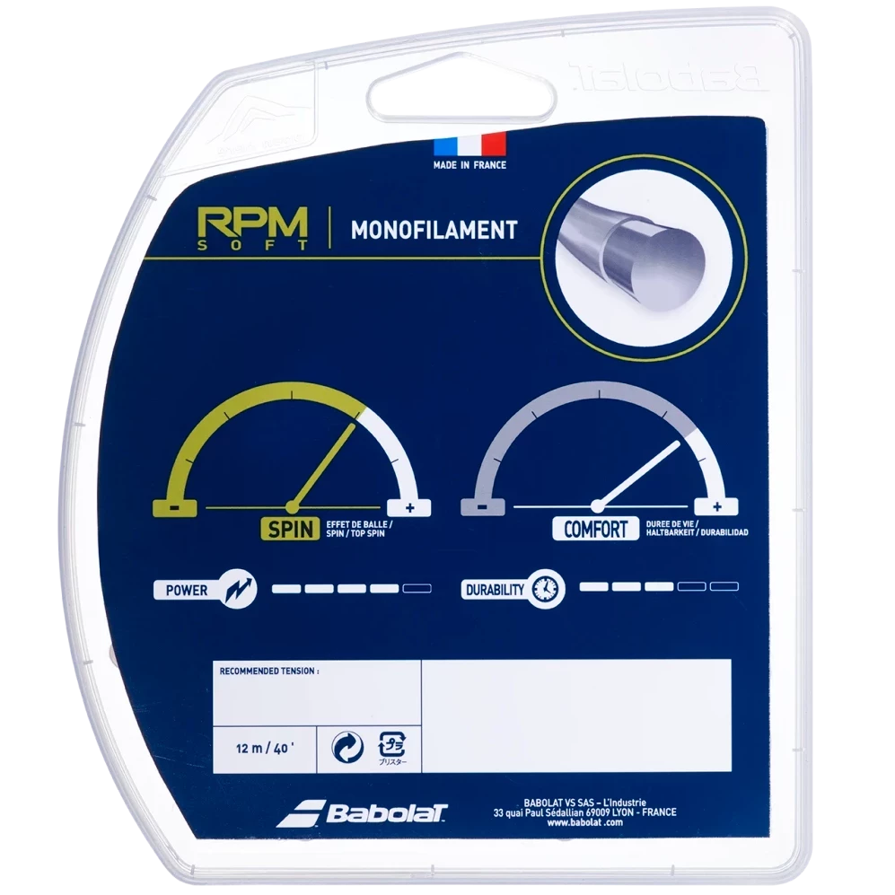 Babolat RPM Soft 17 Tennis String (Orange) - Image 2