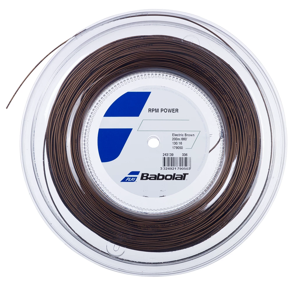 Babolat RPM Power 17 Tennis String Reel (Electric Brown)