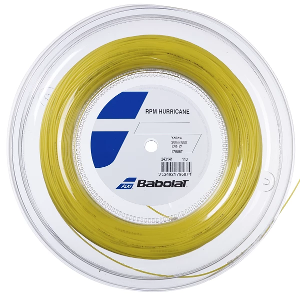 Babolat RPM Hurricane 16 Tennis String Reel (Yellow)