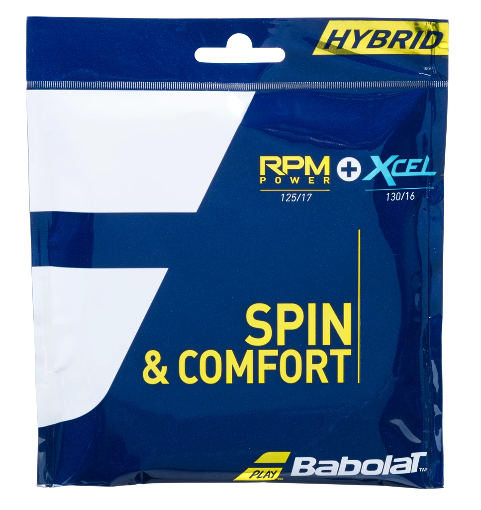 Babolat Spin & Comfort (RPM Power 17 / Xcel 16) Hybrid Tennis String 3 Babolat Spin & Comfort (RPM Power 17 / Xcel 16) Hybrid Tennis String
