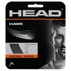 Head Hawk 16 Tennis String (Silver)