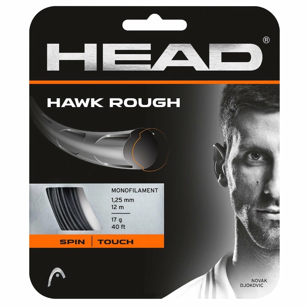 Head Hawk Rough 17 Tennis String (Anthracite)