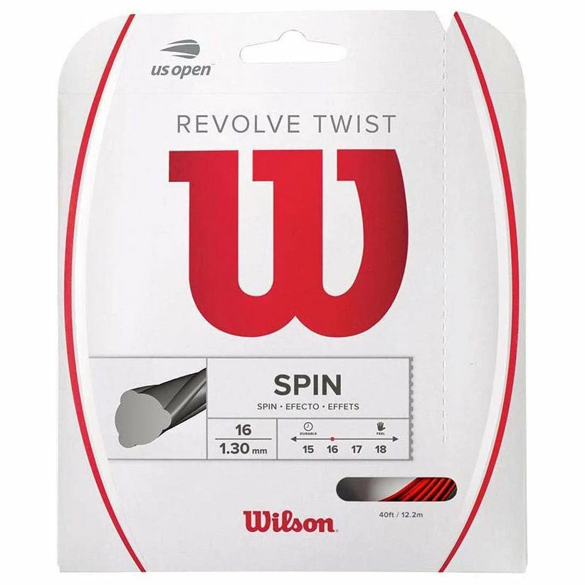 Wilson Revolve Twist 16 Tennis String (Red)