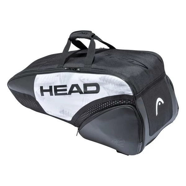 Head Djokovic Combi 6 Pack Racquet Bag (White/Black)