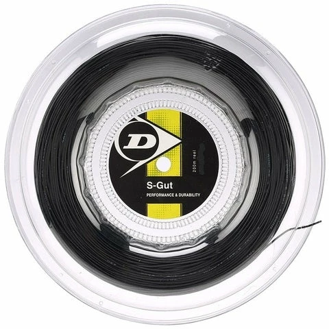 Dunlop Synthetic Gut 17 Tennis String Reel (Black)