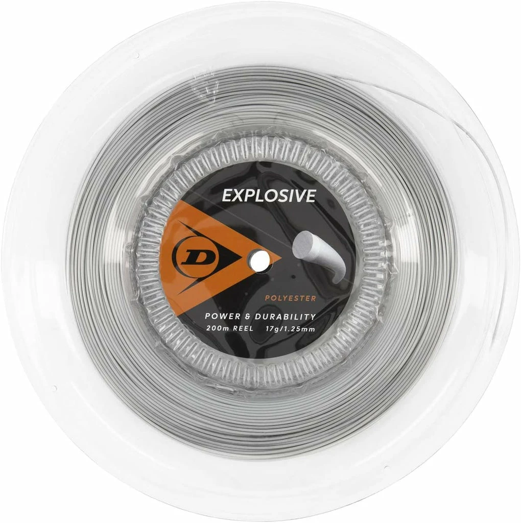 Dunlop Explosive Poly 17 Tennis String Reel (Grey)