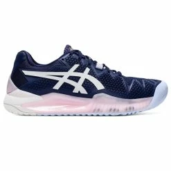 Asics Gel Resolution 8 Women's Clay Court Tennis Shoe (Peacot/White)