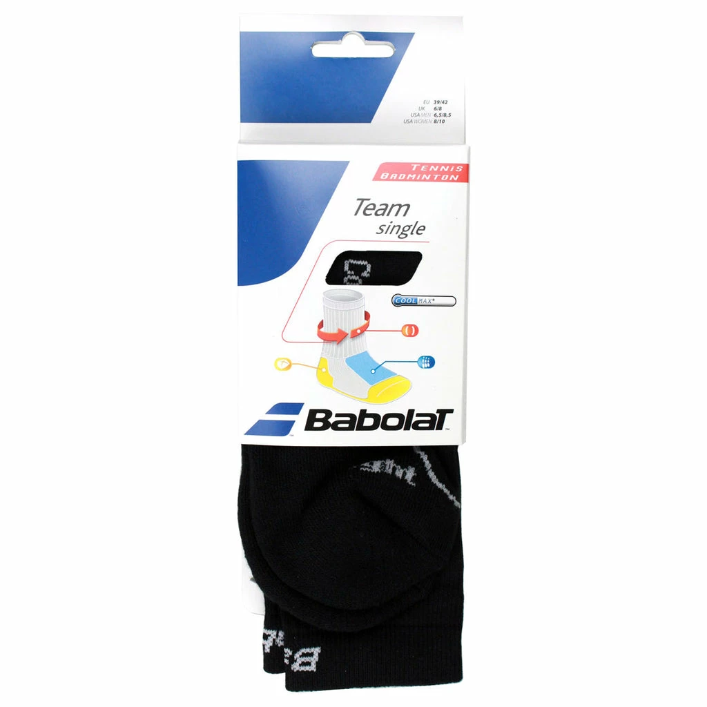 Babolat Team Single Sock (Black) 3 Babolat Team Single Sock (Black)