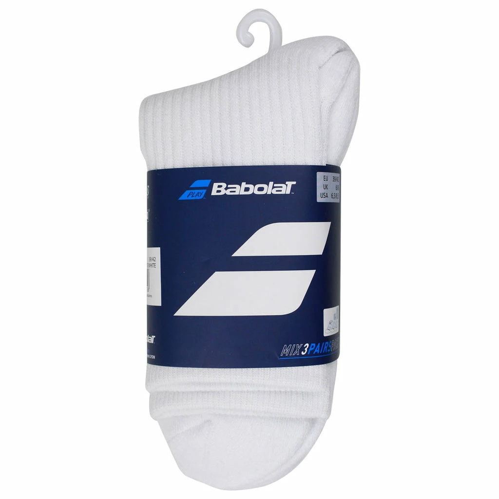 Babolat Mix 3 Pairs Socks (White) - Image 2