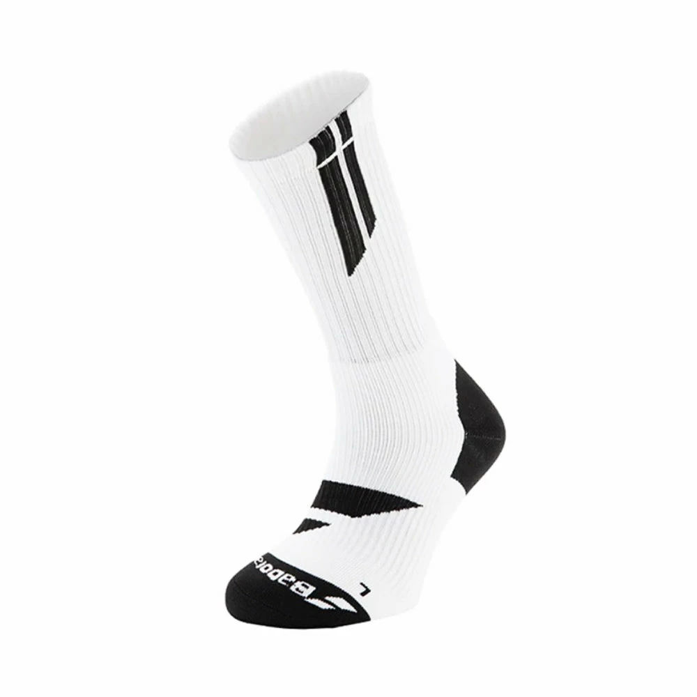Babolat Men's Team Big Logo Socks (White/Black)