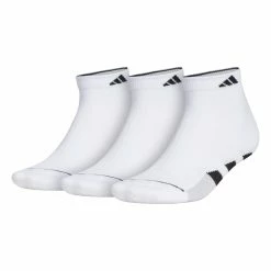 Adidas Men's Cushioned Low-Cut Socks (White)