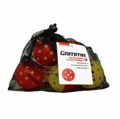 Gamma Two-Tone Outdoor Training Pickleball Balls Red/Yellow (Pack Of 12)