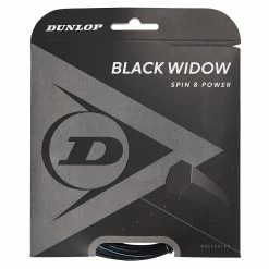 Dunlop Black Widow 17 G Tennis String (Black)