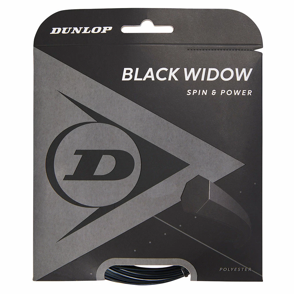 Dunlop Black Widow 17 G Tennis String (Black) 3 Dunlop Black Widow 17 G Tennis String (Black)