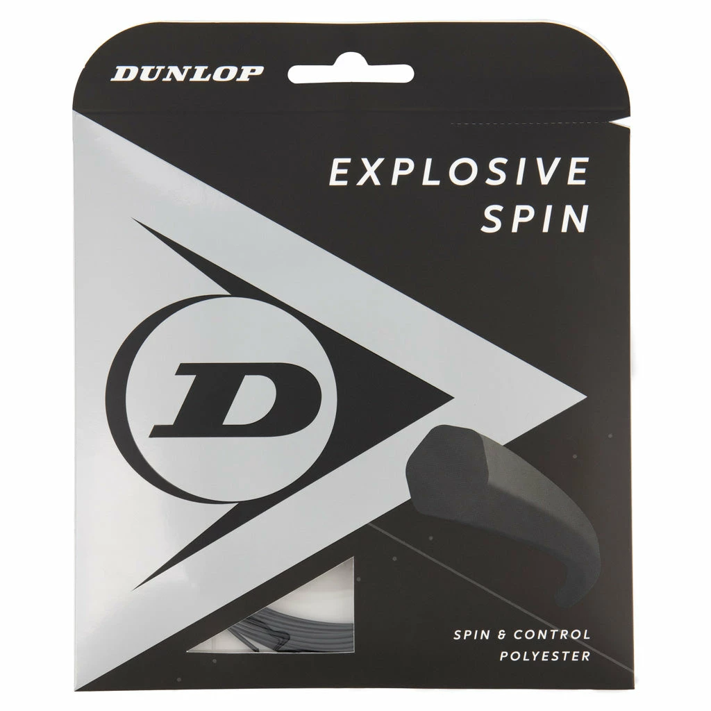 Dunlop Explosive Spin 17 G Tennis String (Black)