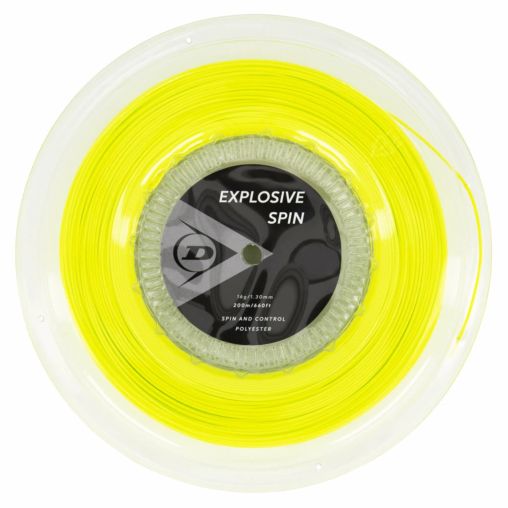 Dunlop Explosive Spin 16 G Tennis String Reel (Yellow)