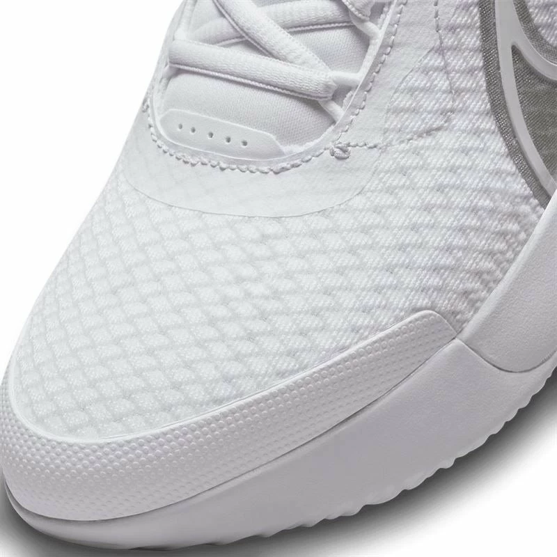 Nike Court Zoom Pro Women's Tennis Shoe (White/Silver) - Image 4