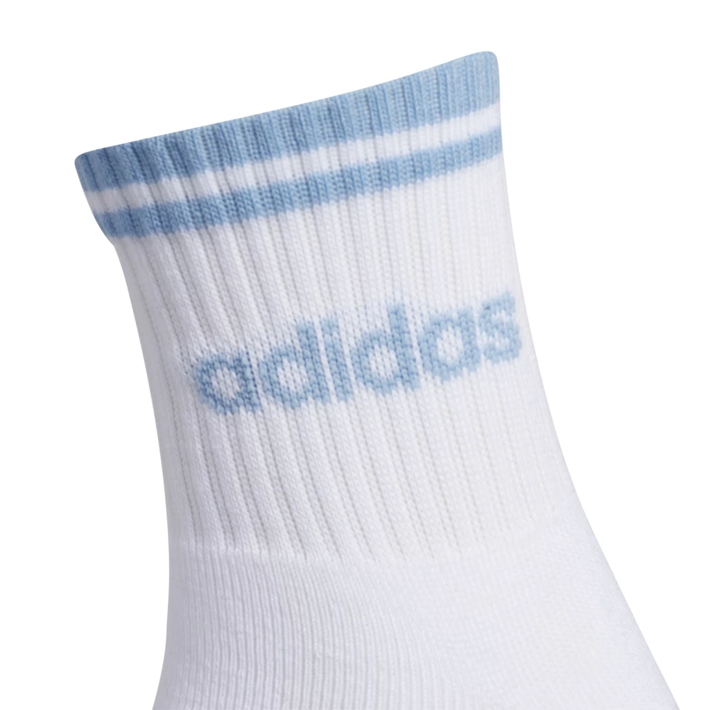 Adidas Women's Sport Stripe High Quarter Socks (White) - Image 2