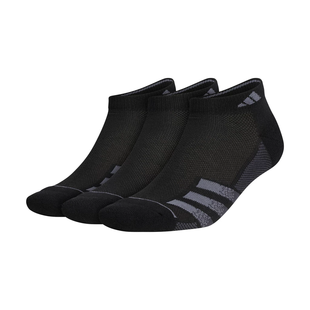 Adidas Men's Superlite 3 Stripe Low-Cut Socks (Black)