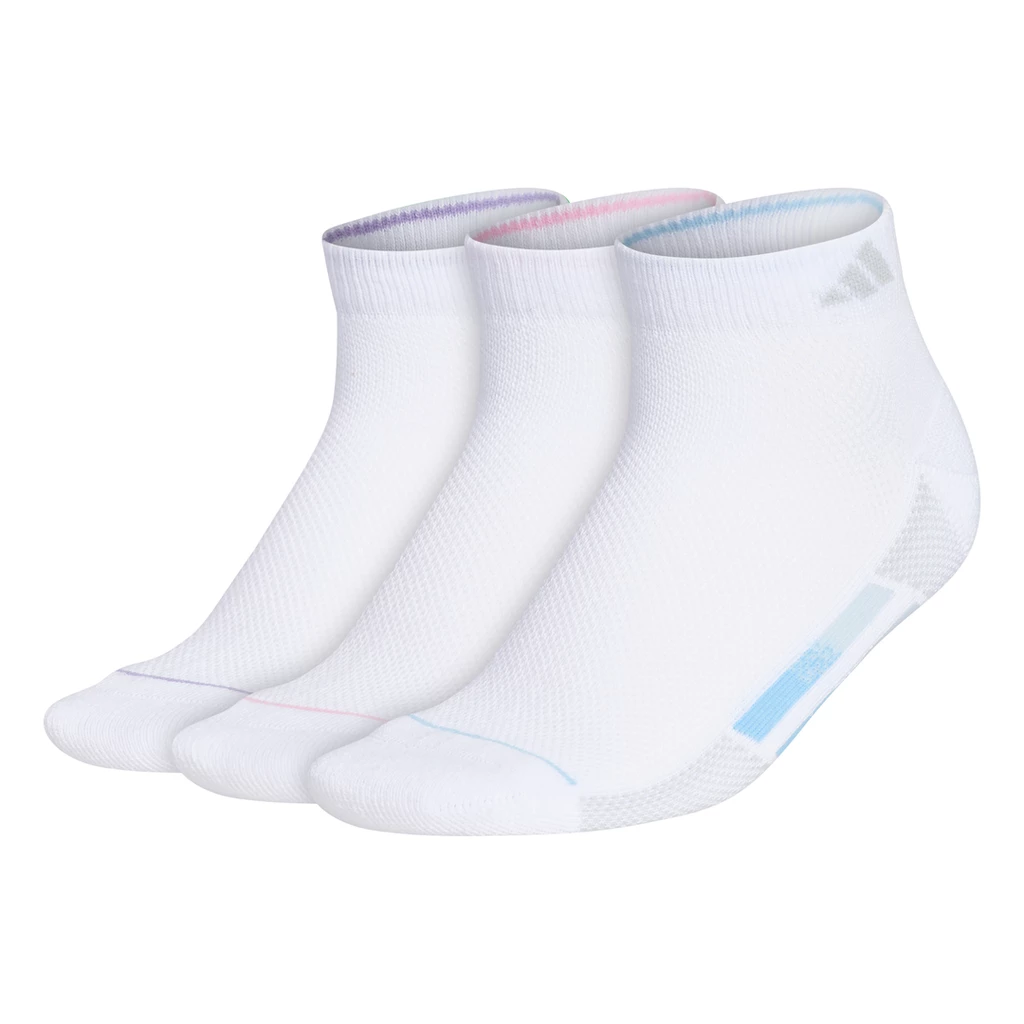 Adidas Women's Superlite 3 Stripe Low-Cut Socks (White)