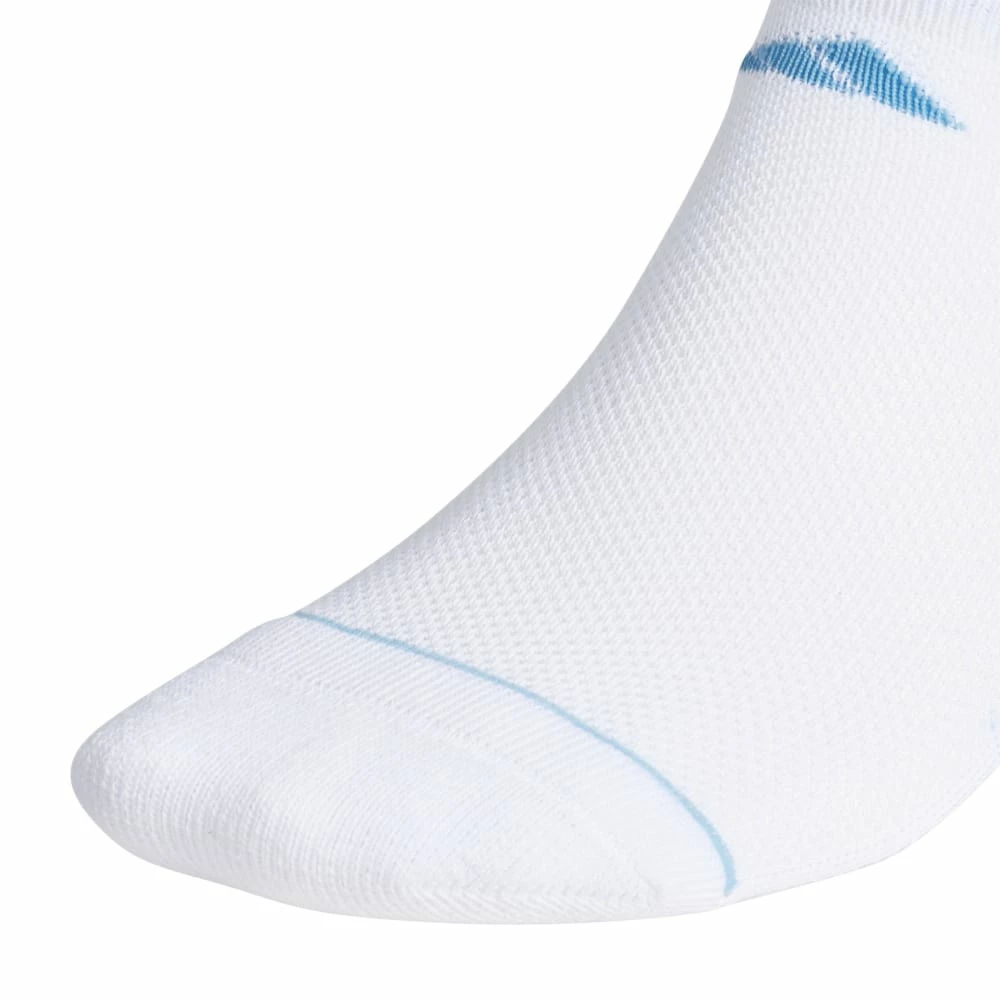 Adidas Women's Superlite 3 Stripe No-Show Socks (White) - Image 2