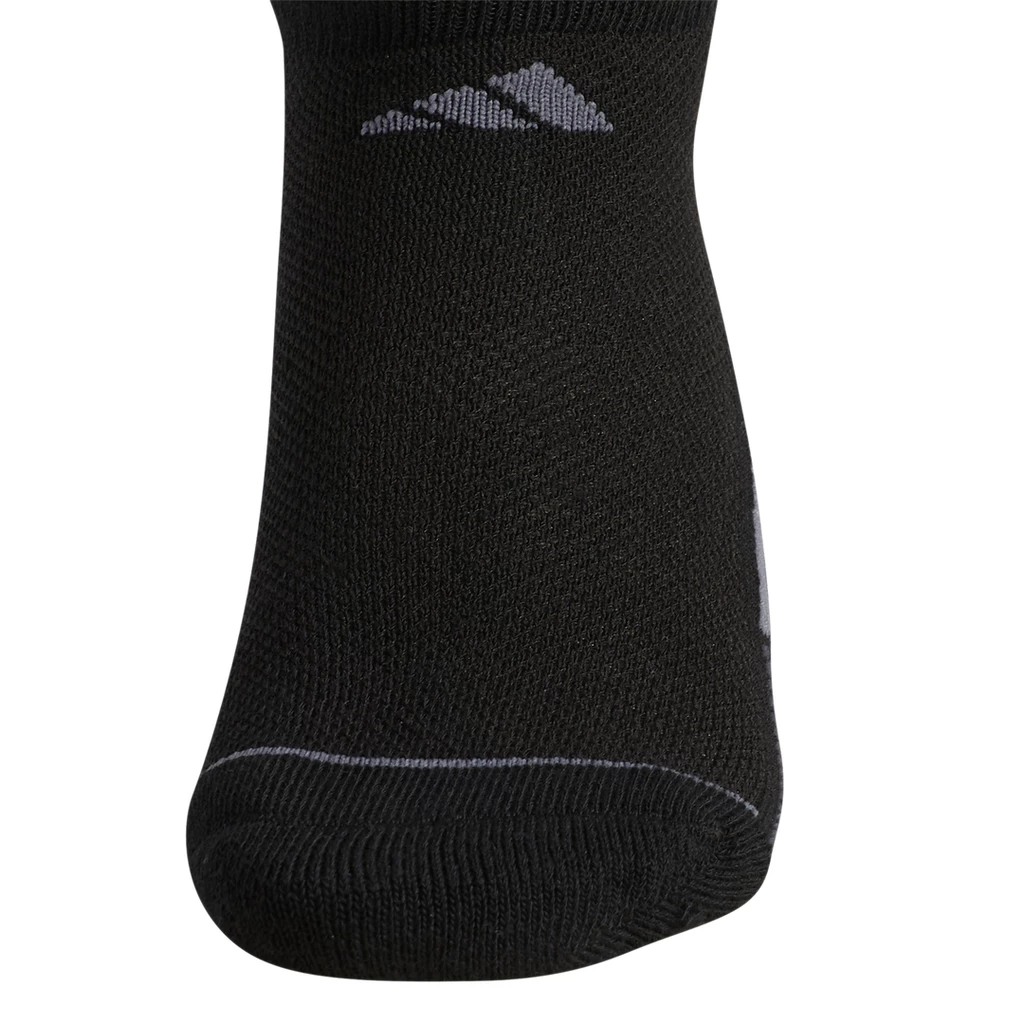 Adidas Women's Superlite 3 Stripe No-Show Socks (Black/White/Grey) - Image 2