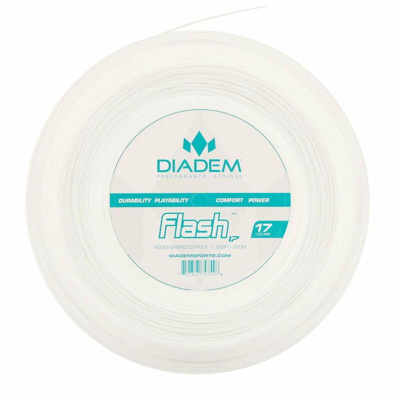 Diadem Flash 17 Tennis String Reel (White)
