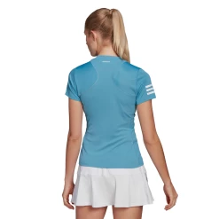 Adidas Women's Club Top (Hazy Blue/White) -head shop GL5532 APP on model back white 1024x1024