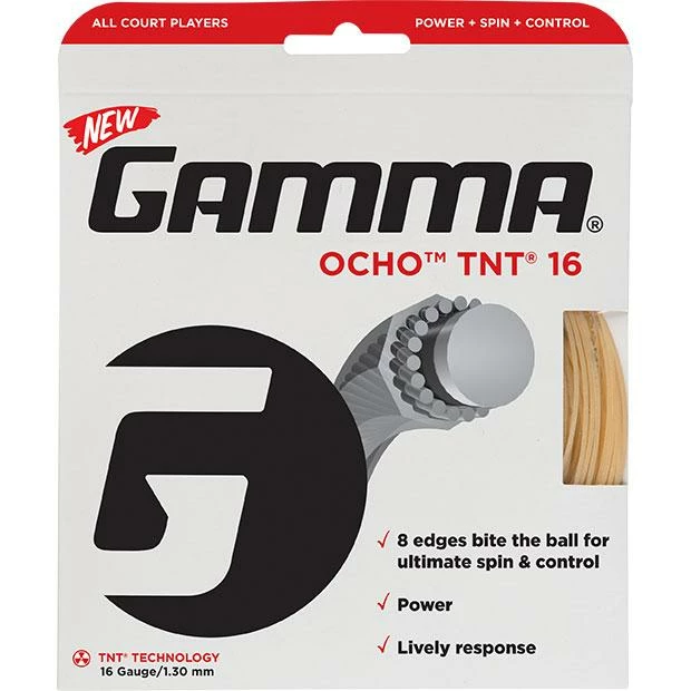 Gamma Ocho TNT2 16 Tennis String (Natural)