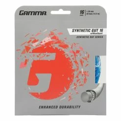 Gamma Synthetic 16 With Wearguard Tennis String (Blue)