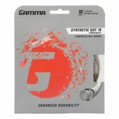 Gamma Synthetic 16 With Wearguard Tennis String (Silver)