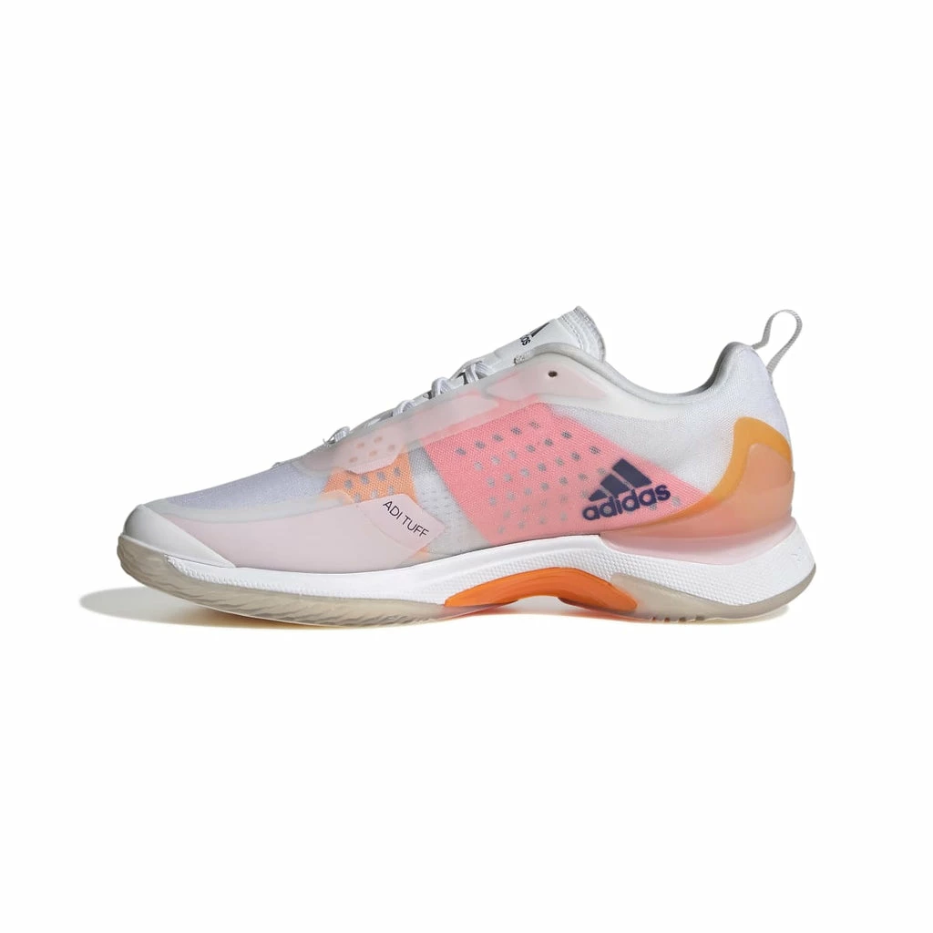 Adidas Avacourt Women's Tennis Shoe (White/Indigo/Orange) - Image 2