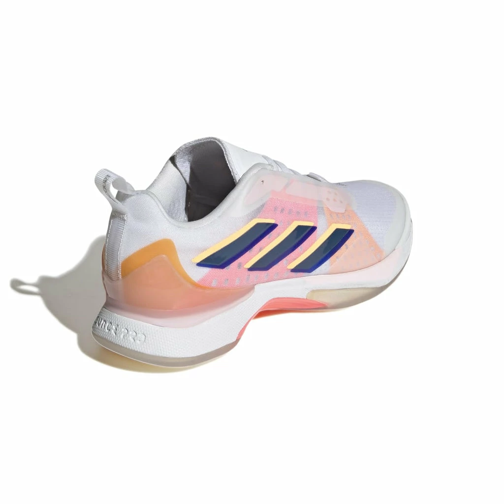 Adidas Avacourt Women's Tennis Shoe (White/Indigo/Orange) - Image 6