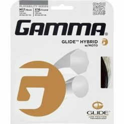 Gamma Glide 16 / Moto 17 Hybrid Tennis String (Black/White)