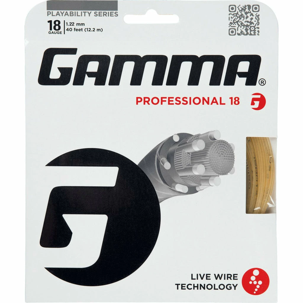 Gamma Live Wire Professional 18 Tennis String (Natural)