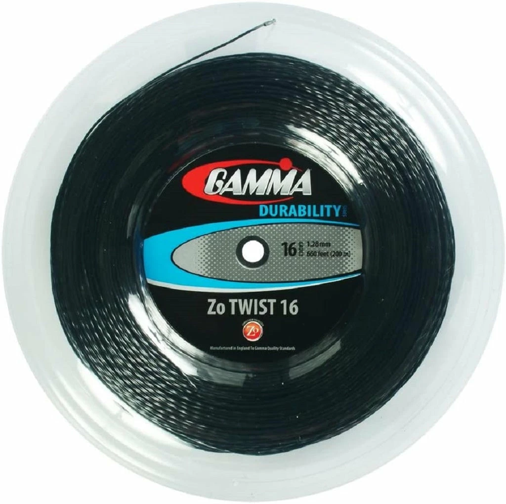 Gamma Zo Twist 16 Tennis String Reel (Black)