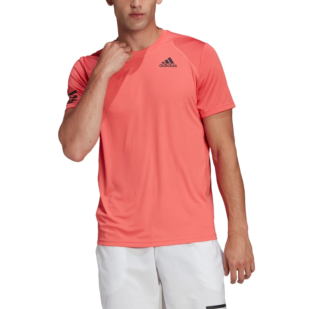 Adidas Men's 3 Stripes Club Top (Semi Turbo/Black) - Image 2