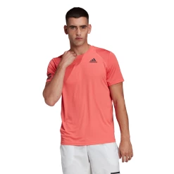 Adidas Men's 3 Stripes Club Top (Semi Turbo/Black)