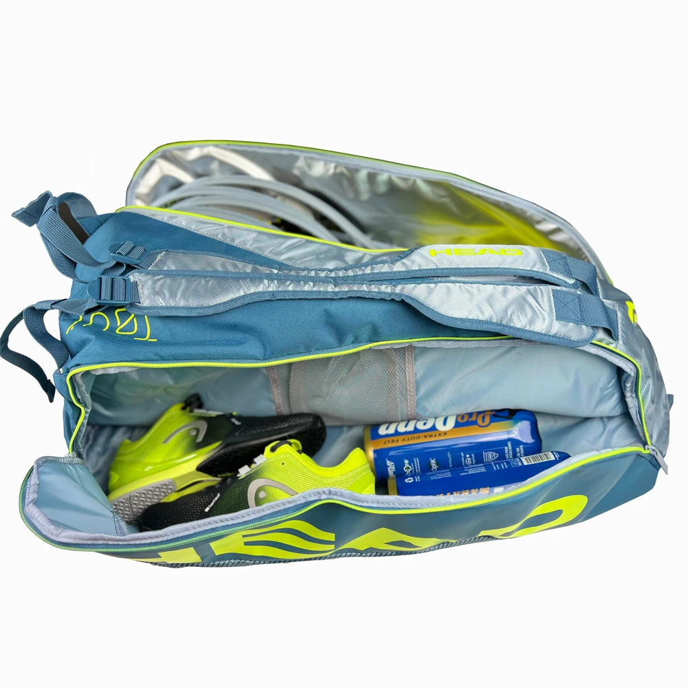 Head Tour Team Extreme Supercombi 9 Pack Racquet Bag (Yellow/Grey) - Image 3