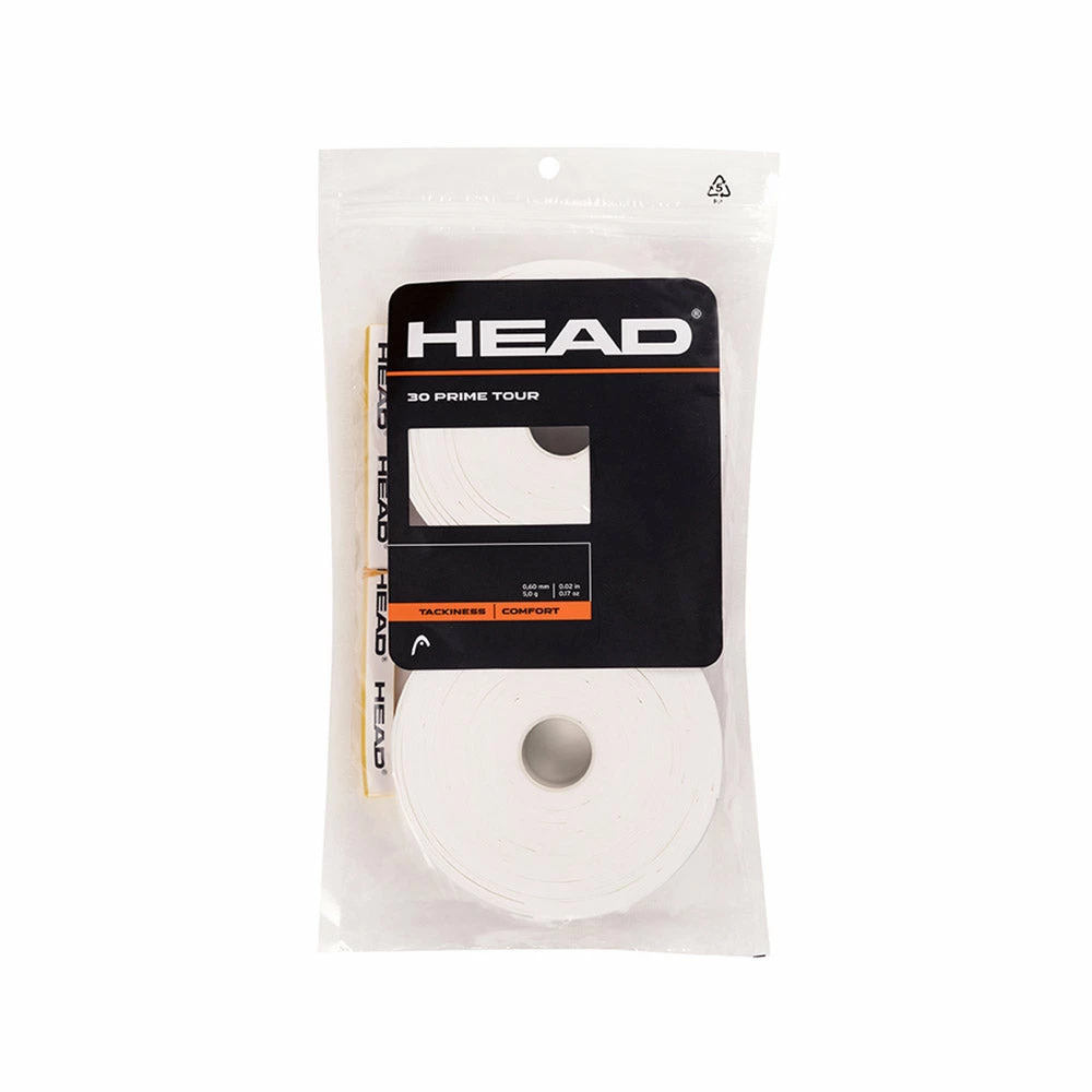 Head Prime Tour Overgrip 30 Pack (White)