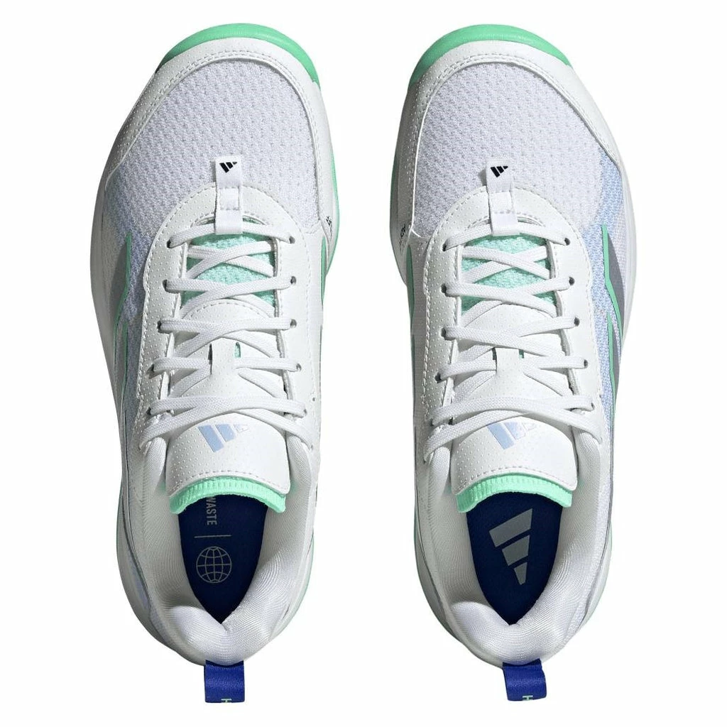 Adidas AvaFlash Women's Tennis Shoe (White/Blue) - Image 3