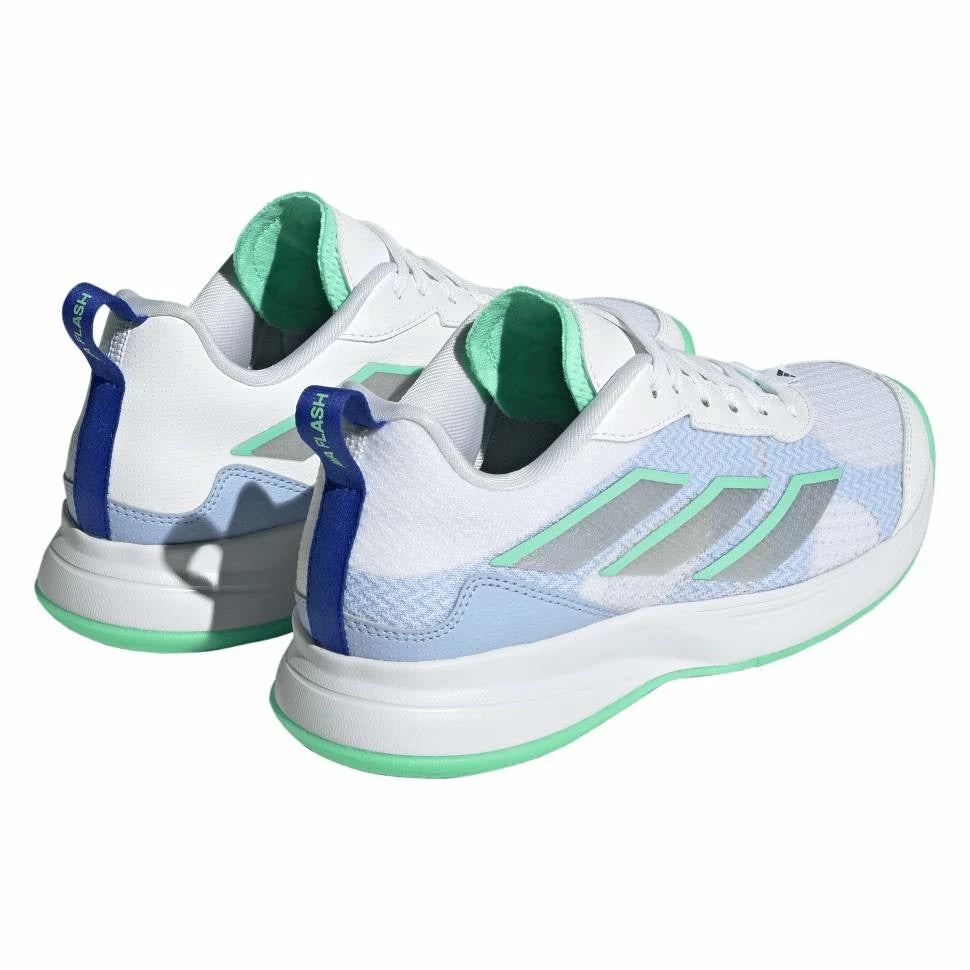 Adidas AvaFlash Women's Tennis Shoe (White/Blue) - Image 6