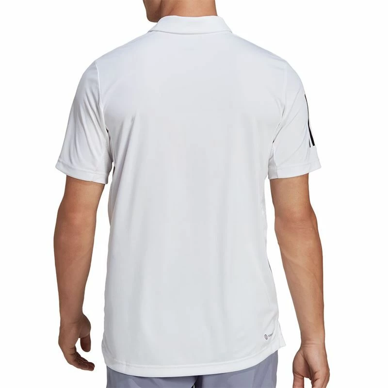 Adidas Men's 3 Stripe Club Polo (White) - Image 3