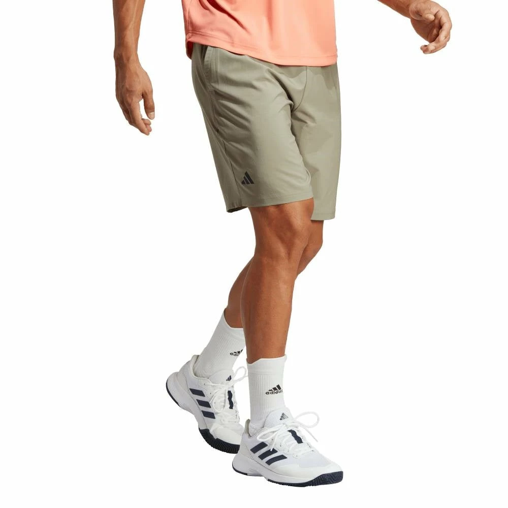 Adidas Men's 3 Stripe 7-inch Club Shorts (Khaki) - Image 3