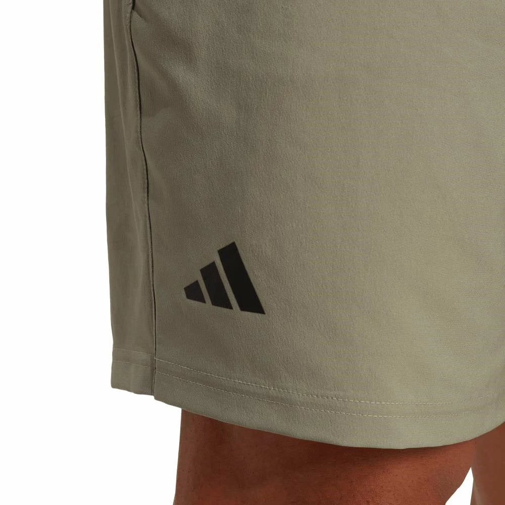 Adidas Men's 3 Stripe 7-inch Club Shorts (Khaki) - Image 5