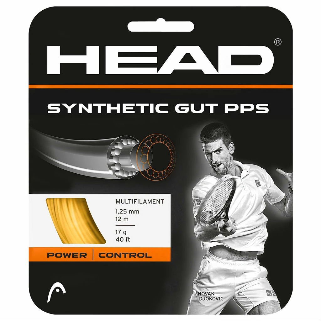 Head Synthetic Gut 17 PPS Tennis String (Gold)