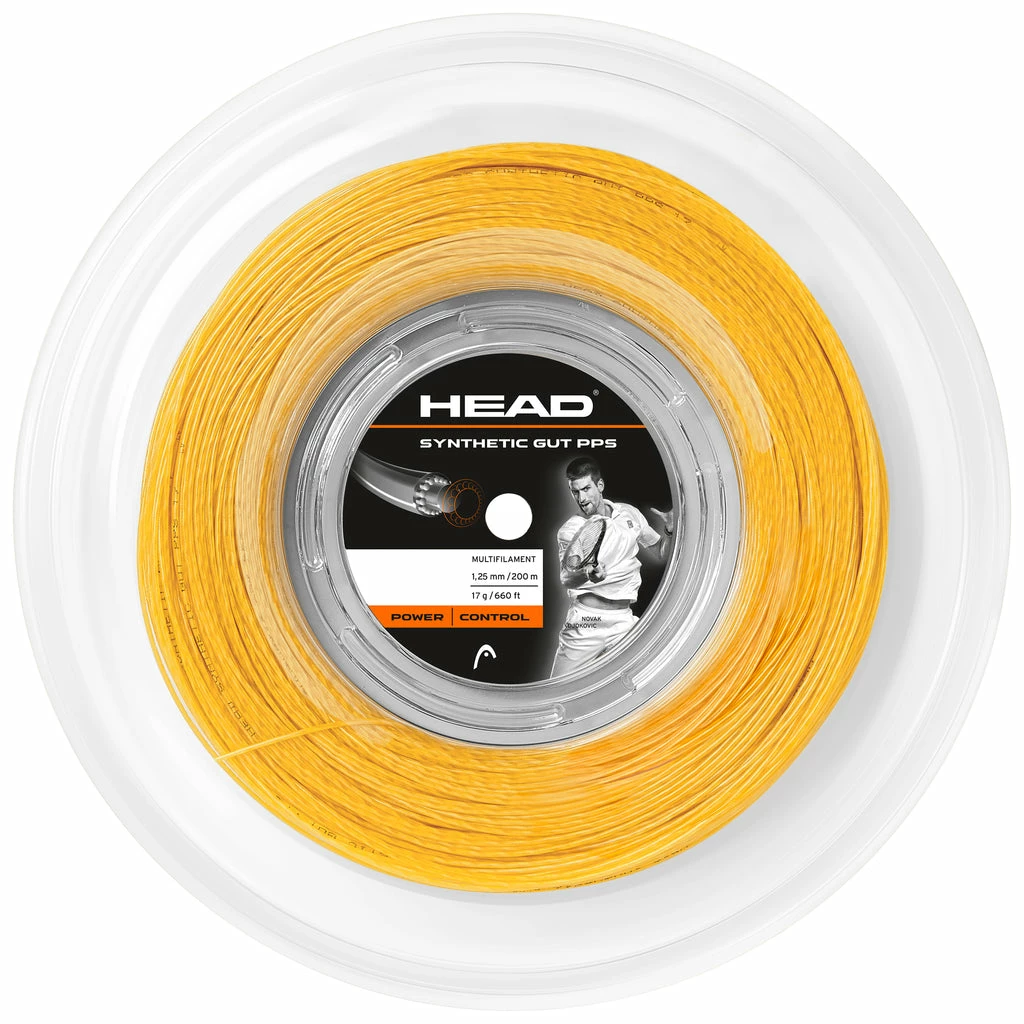 Head Synthetic Gut 17 PPS Tennis String Reel (Gold) 3 Head Synthetic Gut 17 PPS Tennis String Reel (Gold)