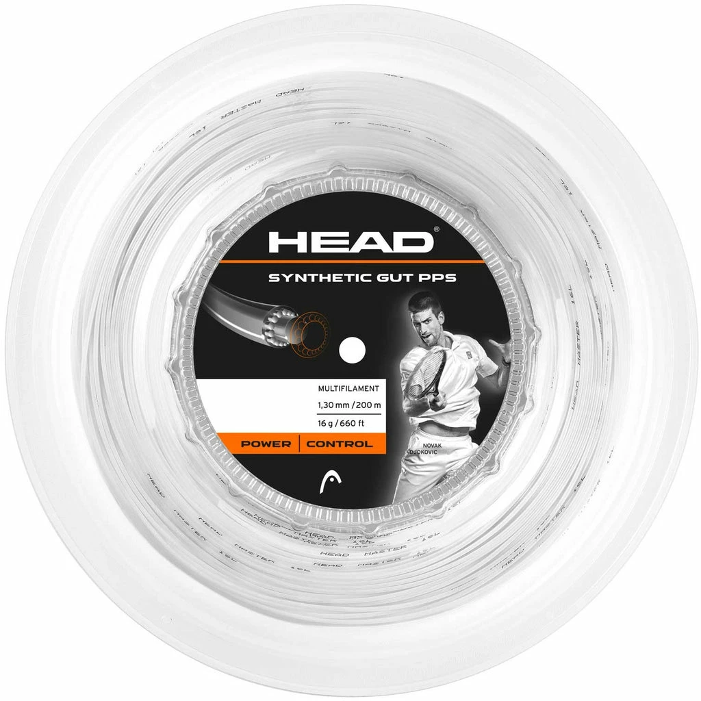 Head Synthetic Gut 16 PPS Tennis String Reel (White) 3 Head Synthetic Gut 16 PPS Tennis String Reel (White)